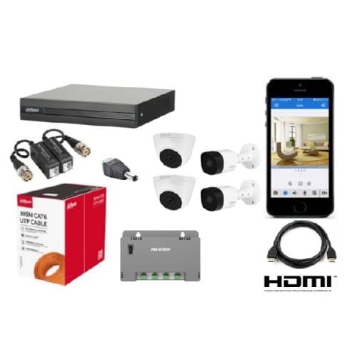 Paket Lengkap CCTV Analog 2MP 4 Channel
