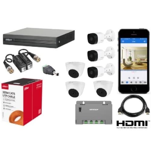 Paket Lengkap CCTV Analog 2MP 6 Channel