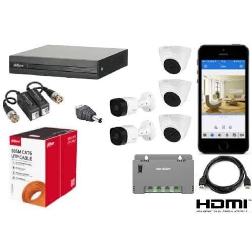 Paket Lengkap CCTV Analog 2MP 5 Channel