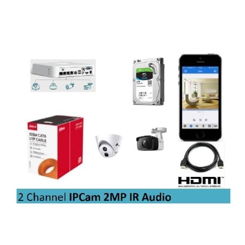 Paket Hemat IPCam 2MP + Audio 2 Channel